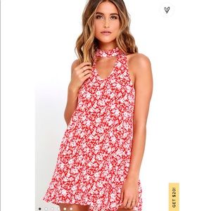 Lulu’s Red Floral Dress